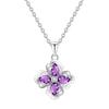 S925 pure silver clover jewelry with brushed craftsmanship, gemstone necklace, ring, earring, fashionable and luxurious women's gift, high-end jewelry