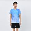 Li Ning Serie Tennis da Tavolo Sport Casual Minimalista Color Block T-Shirt Manica Corta Unisex Top Azzurro AAYV071-3