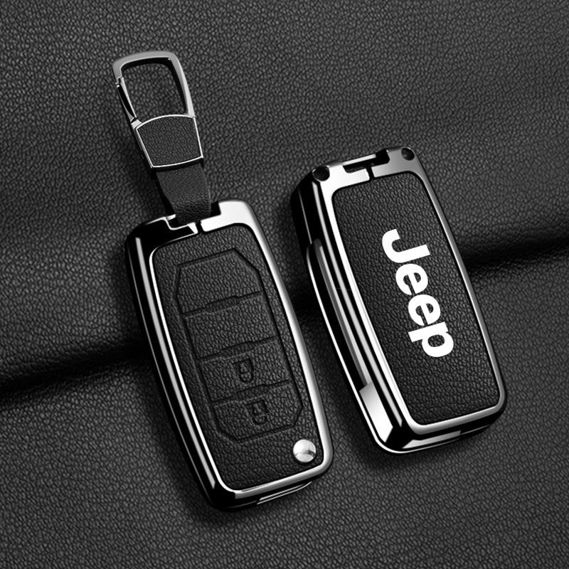 Compatible Jeep Key Case for Compass, Renegade, Cherokee, Grand Commander, Grand Cherokee