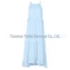 European and American 2025 Summer Ruffle Long Dress - Women's Flowing Holiday Beach Style