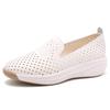 Large Size Hollow Thick-soled Muffin Shoes for Women's Spring and Autumn New Middle-aged Mother Single Shoes Increase In Height, Soft Sole, and a H