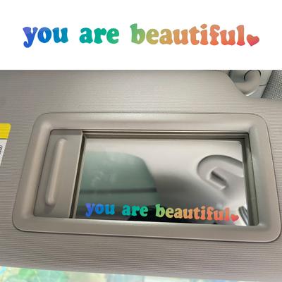 Adesivi per interni auto, adesivi con testo, sei bellissima, decorazione d'interni, specchietti retrovisori, adesivi alla moda, PVC creativo