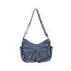 Denim Bag Women's Large Capacity Shoulder Bag Multi-Pocket Commuter Crossbody Bag