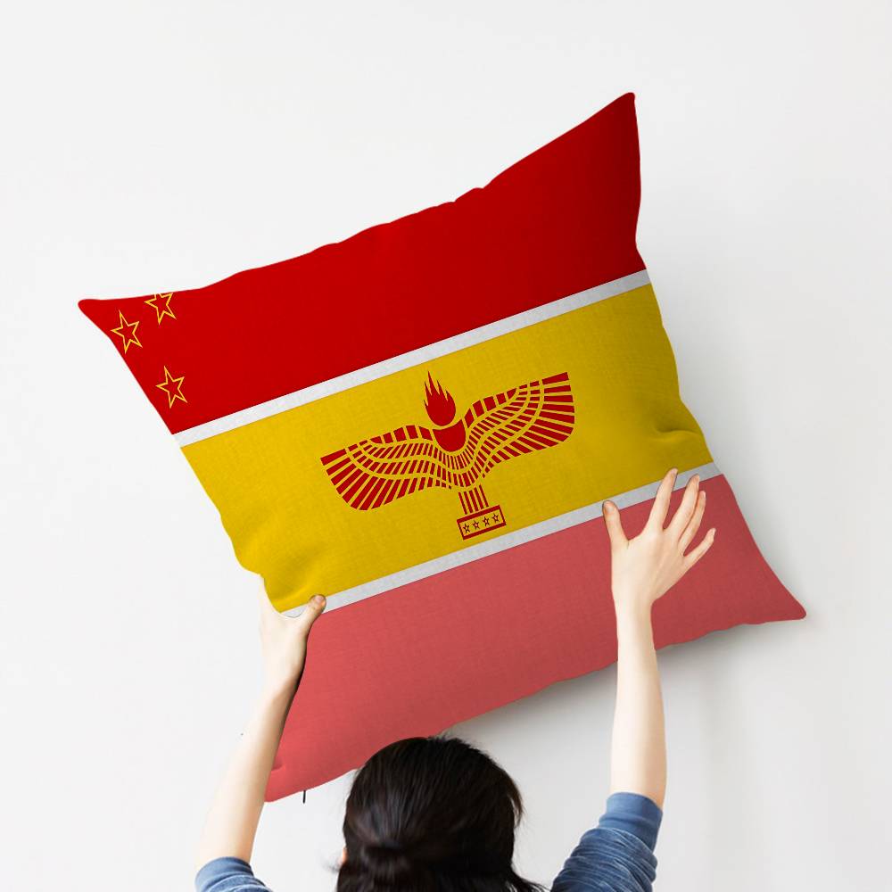 A-Assyrian-ES Flag Pillow Cushion Cover Pillowcase Living Room Sofa Home Decor Customized