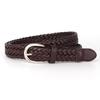 Ladies' Retro Woven PU Leather Thin Belt for Jeans and Dresses