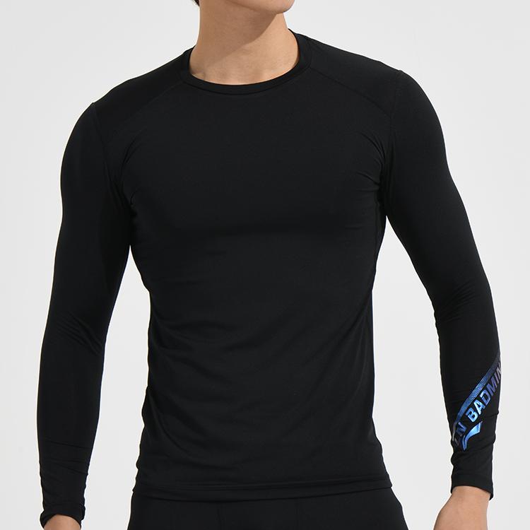 Li Ning Badminton Series Winter Training Sports Warm Tight Long Sleeve Hoodie Men hoodies Black AUDR101-1