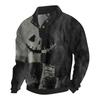 Men's Halloween Printed Corduroy Button Shirt