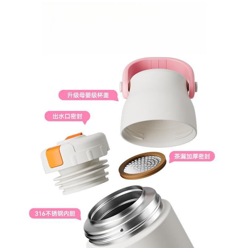 500ml Neue 316 Edelstahl Isolierflasche für Studenten Tragbarer Hand-Tee- und Wasserbecher Sport-Thermoskanne Wasserflasche