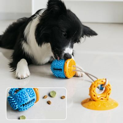 Hračky se žvýkacím míčkem pro psy pro agresivní žvýkače Interaktivní psí puzzle Hračka Dávkovač krmiva Přísavka Hračka na tahání pro psy pro psy Čištění zubů