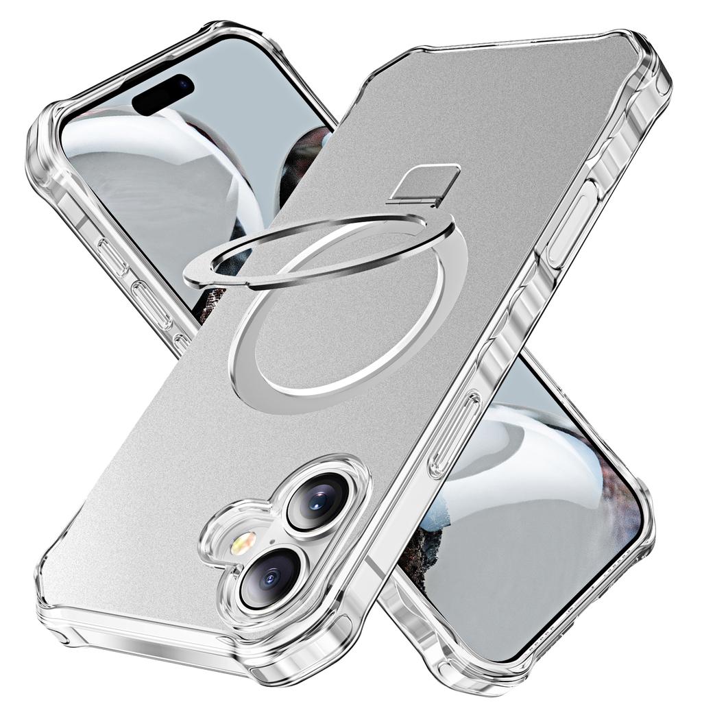 For iPhone 16 Plus Case Small Wavy Edge Compatible with MagSafe Anti-Drop PC+TPU Phone Cover