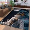 Astronaut Traum Universum Raumfahrer 3D Weltraum Cartoon Teppich für Wohnzimmer Schlafzimmer Dekoration, Rutschfest für Sofa Fußmatte Kinder
