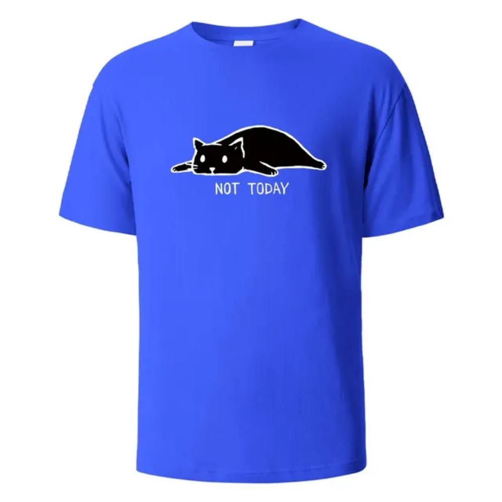 Not Today Funny 3D Printed T-shirts For Men Summer Breathable Comfortable Tops Short-Sleeved O-neck Basic Men Clothing