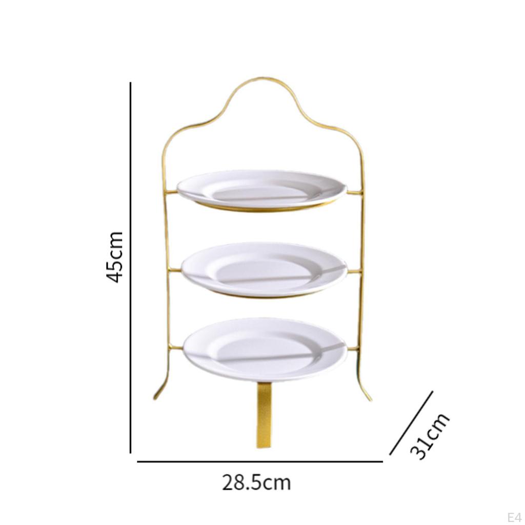 Stojan na dorty Servírovací podnos na pečivo Stojan na sušenky Praktická mísa na ovoce 3patrový na cukroví