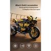 New Black Gold Motorcycle Building Blocks Assembly Cool Collection Display Model Car Kit Boy Children Toy Birthday Gift 1200+pcs