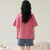 2024 Sommer Mädchen Baumwolle Kurzarm Koreanischer Stil Lässiges Pyjama-Set
