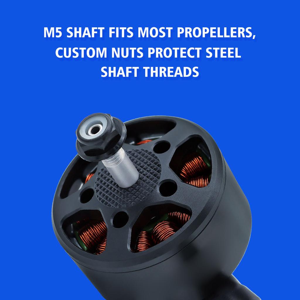 14 Pole Brushless Motor with M5 Shaft, 16AWG Silicone Wire 350mm for RC FPV Quadcopter 800KV