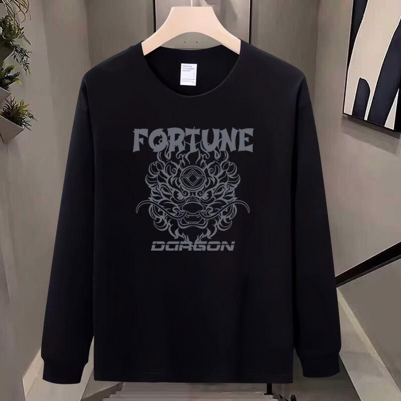 Trendy Brand American Long-Sleeved T-Shirt Pure Cotton Men'S Bottoming Shirt Trendy Autumn And Winter Sweater Men'S And Women'S Crew Neck Top