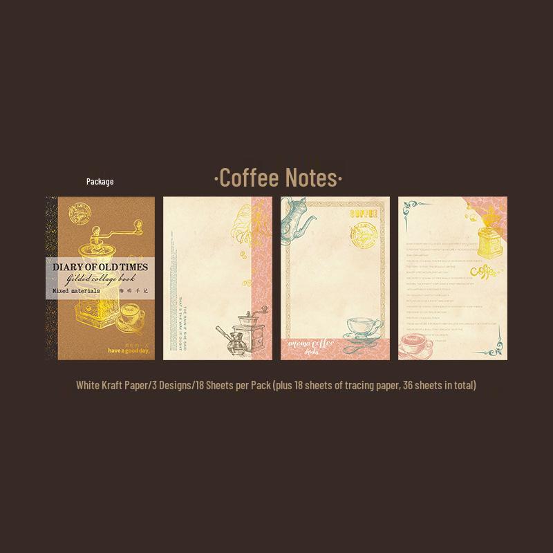 Vintage Gold Foil Scrapbook Paper - 6 Designs