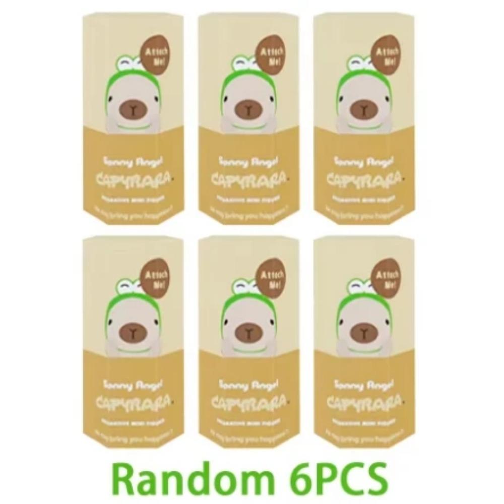 In Stock 12pcs Capybara Blind Box Keychain Cute Snot Bear Figure Mystery Box Doll Pendant Wholesale Accessories Decorations