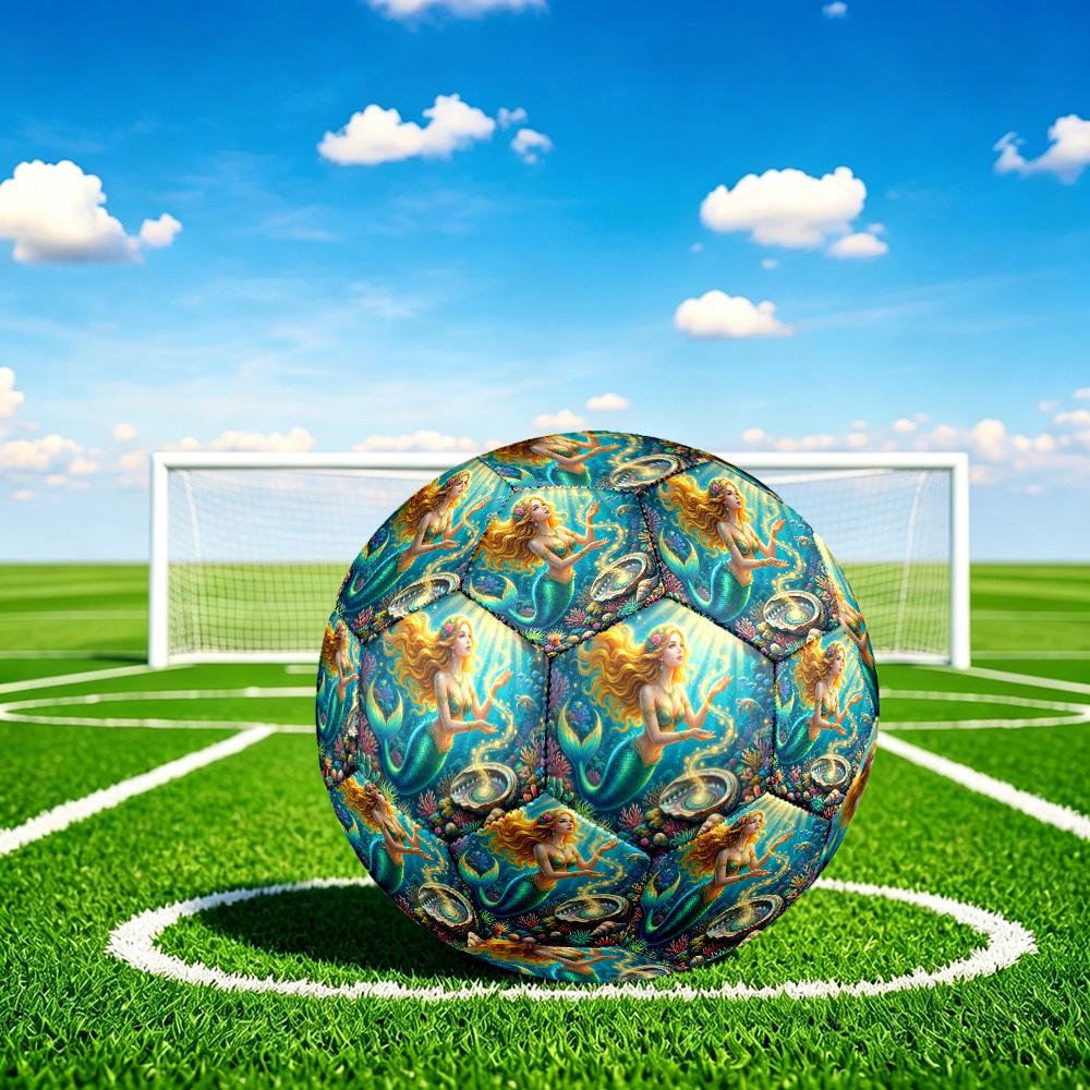 1pc Mermaids Undersea Magic Durable Size 5 Soccer Ball Professional Match Training Football Indoor &Outdoor Sports Ball P60131
