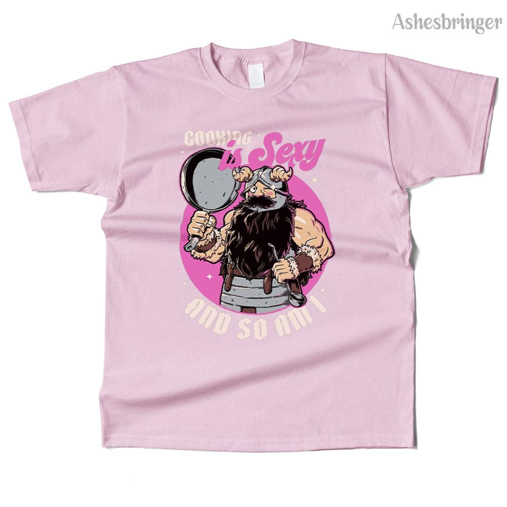 Mens Cotton Cooking Dwarf Graphic Funny T Shirt Street Casual Style Tee for Men and Women