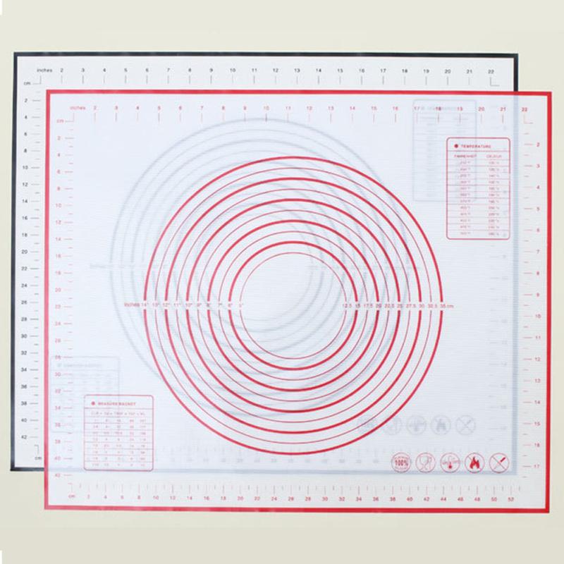 Silicone Baking Mat With Scale Rolling Dough Pad Kneading Dough Mat Non Stick Pastry Oven Liner