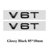 2pcs Car Styling ABS V6T V8T V10 Letter Emblem Tail Trunk Fender Side Badge Sticker For Q1 A4 A3 A5 A6 Q3 Q5 Q7 S6 Accessories