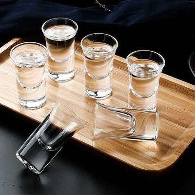 27ml 12pcs Set Vodka Spirits Cups Party Bar Thick Bottom Liquor Goblet Bullet Cup Household Transparent Drinkware Wine Utensils