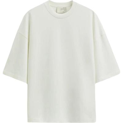 X Colaboração Studio Nicholson FW23 Camiseta Básica Versátil de Manga Curta e Gola Redonda Masculina Tops Branco 311297180-712-2
