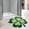 VIKAMA Saint Patrick's Day Four-Leaf Grass Mat Anti-Slip Water Absorbing Bathroom Floor Mat Entrance Door Mat Home Decoration