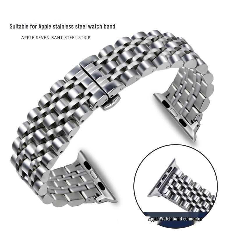 Compatible Stainless Steel Watch Band for Apple iWatch Ultra/2/9/8/7/S10 42mm