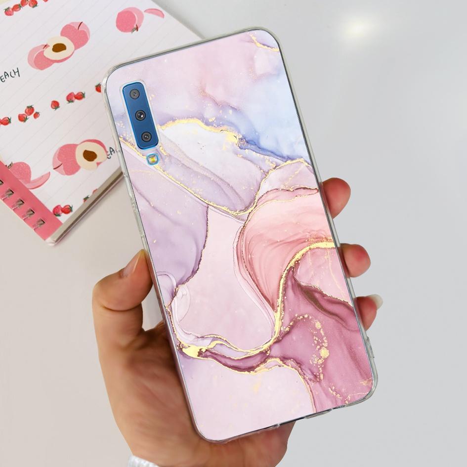 Silicone Cover For Samsung Galaxy A7 2018 Case A750 A750F Case Clear TPU Fashion Phone Case For Samsung A 7 2018 SM-A750F Fundas
