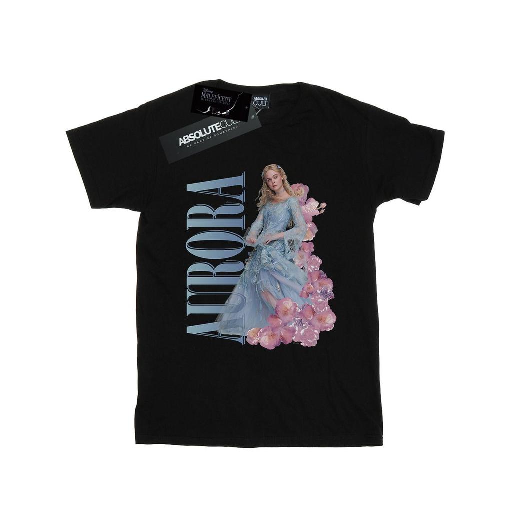 Disney Womens/Ladies Maleficent Mistress Of Evil Aurora Homage Cotton Boyfriend T-Shirt