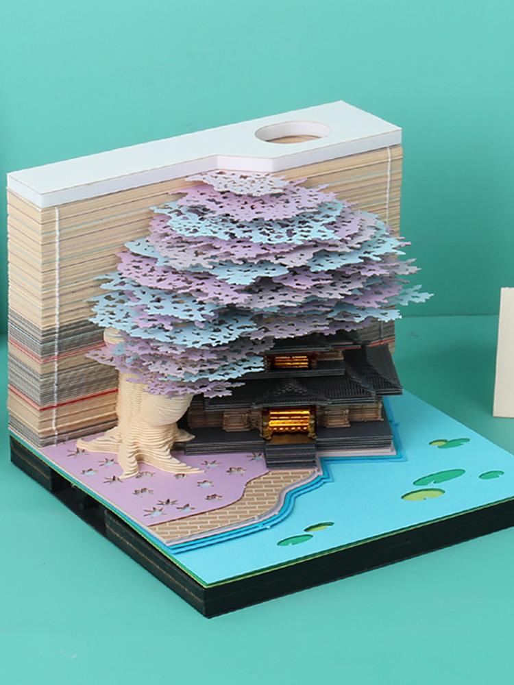 3D Užrašinė Individualus Kalendorius Meilės Medis Namelis Popierinė Užrašinė Žymeklis Rašiklio Laikiklis Stalui Akrilinė Dėžutė Dovana Kawaii Raštinės Reikmenys