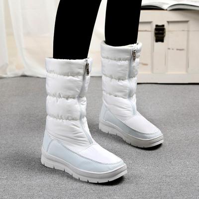 Winter Women's Snow Boots Non-slip Snow-proof Velvet Warm Ski Resort Travel Thin Legs High Cotton Boots
