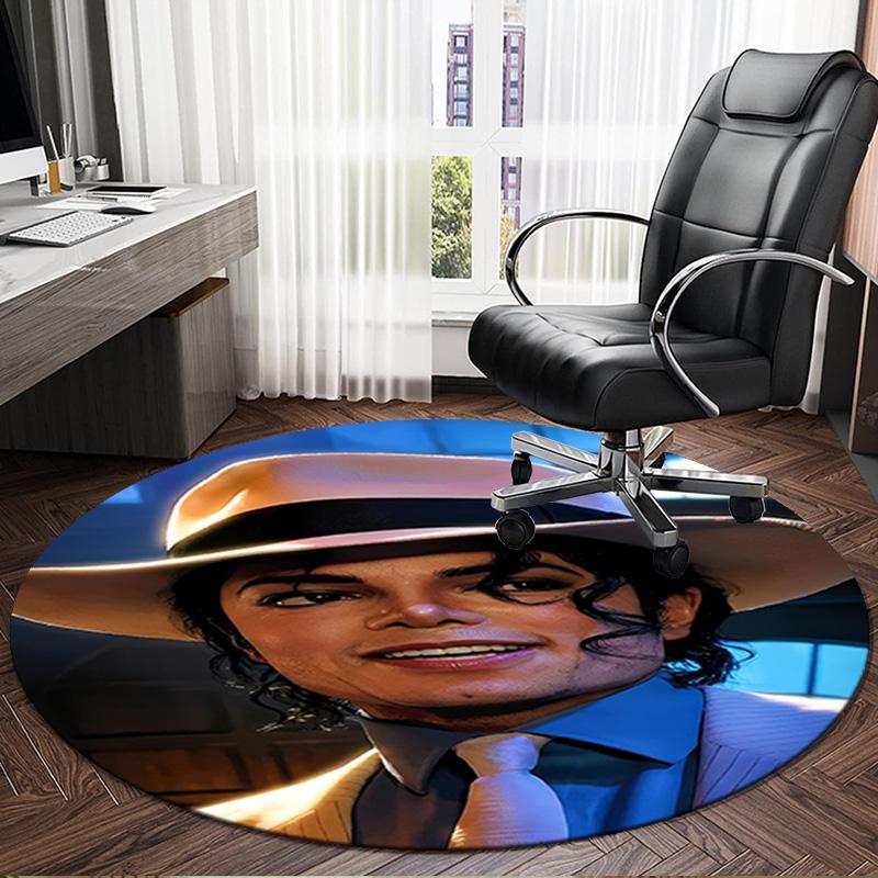 1PC Michael Hat Round Rug, Non-slip Chair Mat, Home Decor, Circle Carpet Perfect for Office, Bedroom, Living Room,Christmas gift