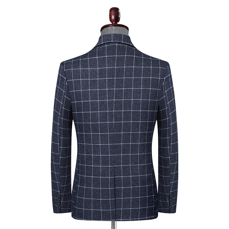 Vår och Höst Herr Rutig Casual Kostym Herr Slim Koreansk Stil Liten Kostym Herr Kostymjacka