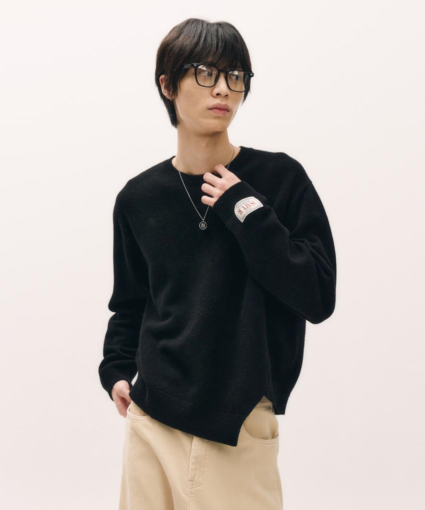 Seteo Dublin Asymmetrical Cashmere Blend Knit Classic Black (Type A)