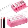 5 Holes Sharpener Multi-functional Pencil Sharpener With Lid For Eyeliner Lipliner Pencils Pink five hole pencil sharpener