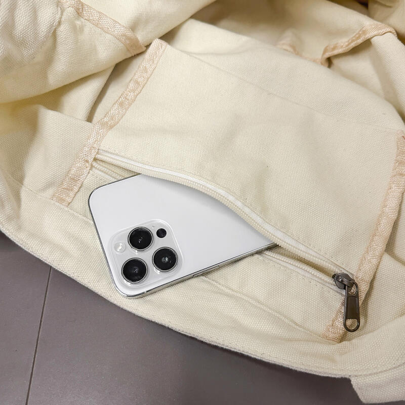 Canvas Shoulder Bag Large Capacity Letter Tote Bag Commuter Shopping Bag Women's Bag