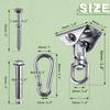 LEONTOOL Wooden and Concrete Swing Set Hanger, 360° Rotation, Hanging Chair Hardware, Hanging Kit, Ceiling Hook, Hammock Hook, 360° Rotation, Bolts an