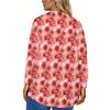 Damenmode Große Größe Rundhals Langarm Casual Print Lose Pullover Top