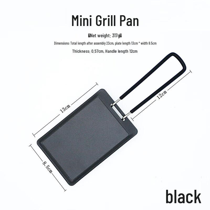 Portable Non-stick Camping Grill Pan Mini Rectangular