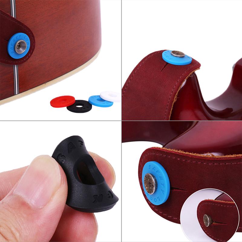 4Pcs Silicone Fender Strap Lock System Easy Install For Guitar Bass Ukulele
