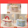 Cute Cartoon Bear Makeup Bag With Plush Fabric For Daily Commuting And Travel Storage