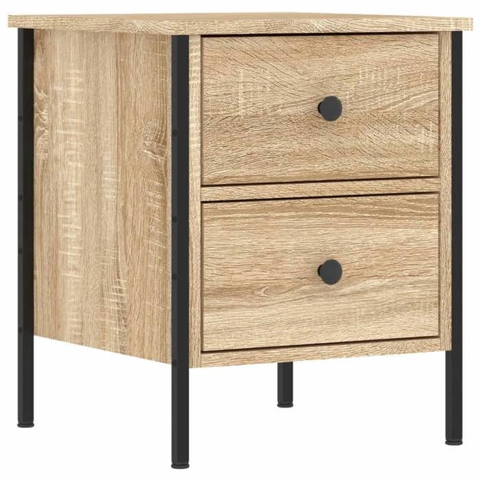 VidaXL Bedside Table Sonoma Oak 40x42x50 Cm Engineered Wood 825985
