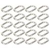 20pcs Silver Spring Gate Rings Openable Design Metal Hardware Accessories For Luggage