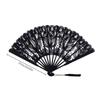 Handmade Bamboo Ribs Embriodery Spanish Hand Lace Fan Bride Wedding Battenburg Lace Fan #W0