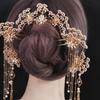 Women Bridal Hanfu Chinese Bride Accessories Pearl Antique Hair Stick Headdress Hairpin Hair Comb