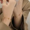 Stainless Steel Ball Beads Tassel Bracelet for Women Minimalist Adjustment Simple Lucky Bracelet Couple Y2K Jewelry No Fading